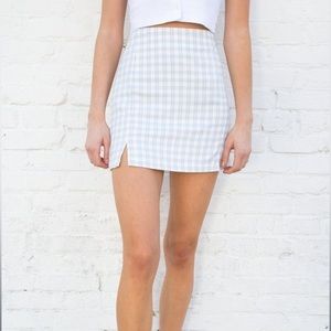 TWO Brandy Melville Blue Plaid Skirt Bundle